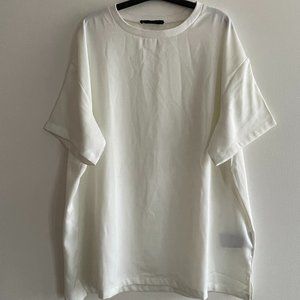 Fear of God Satin White Oversize Tee Large